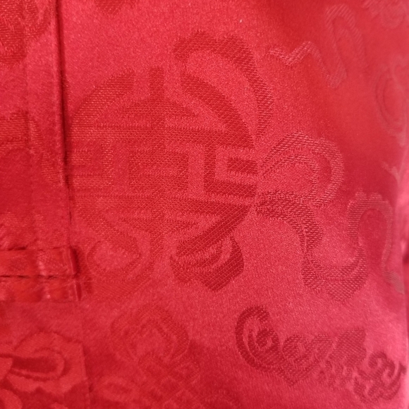 Chicos red silk chinese oriental kimono jacket - Picture 9 of 10